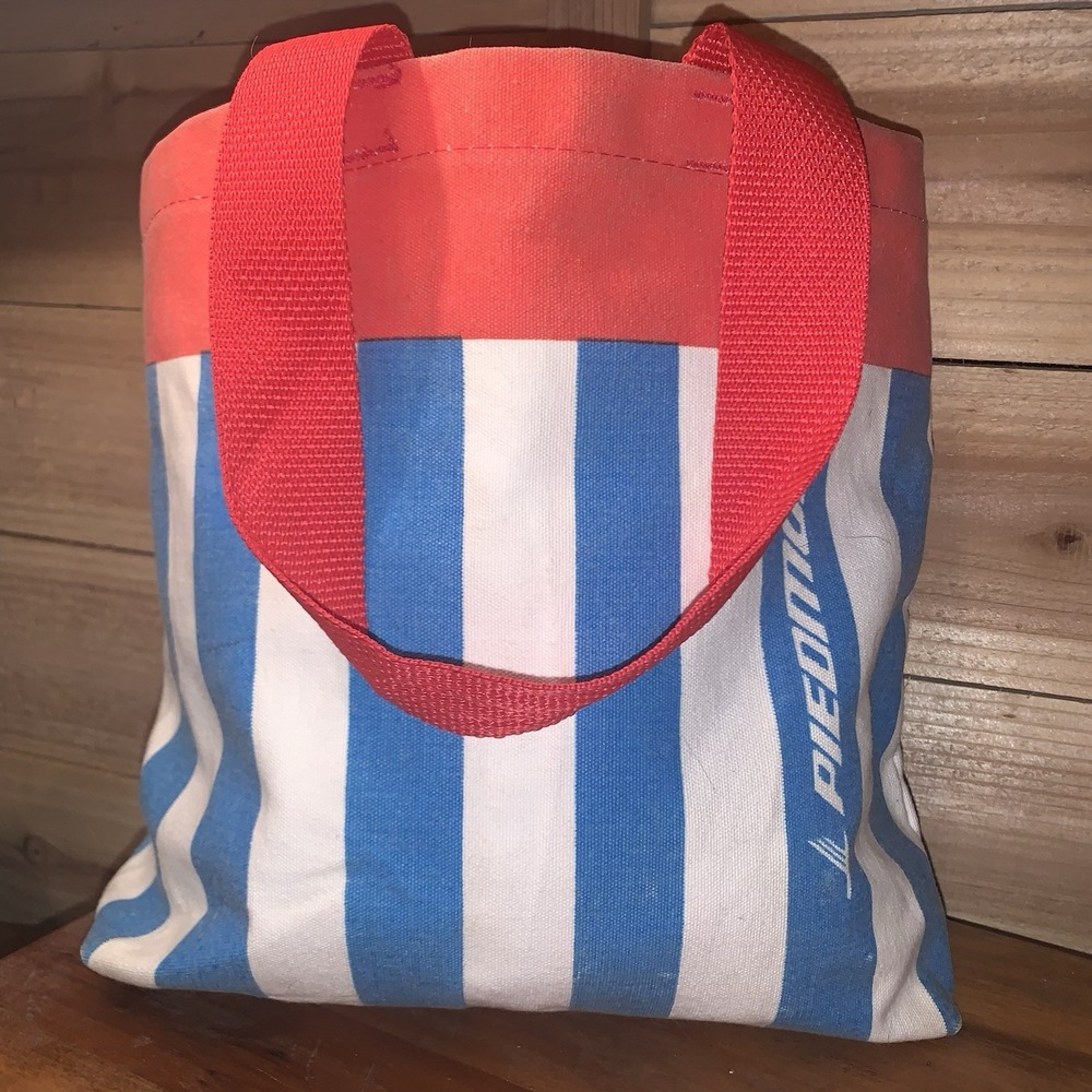 Vintage Piedmont Airlines‎ Logo Canvas Tote Bag US Travel Personal Souvenir Rare